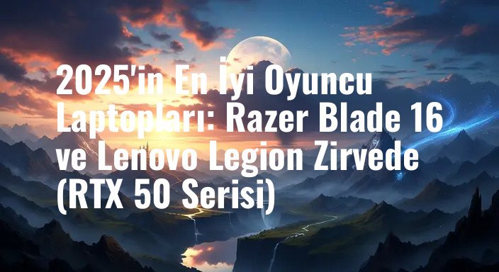 2025'in En İyi Oyuncu Laptopları: Razer Blade 16 ve Lenovo Legion Zirvede (RTX 50 Serisi)