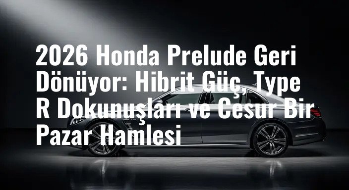 2026 Honda Prelude Geri Dönüyor: Hibrit Güç, Type R Dokunuşları ve Cesur Bir Pazar Hamlesi
