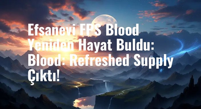 Efsanevi FPS Blood Yeniden Hayat Buldu: Blood: Refreshed Supply Çıktı!