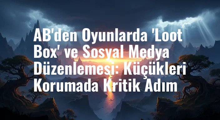AB'den Oyunlarda 'Loot Box' ve Sosyal Medya Düzenlemesi: Küçükleri Korumada Kritik Adım