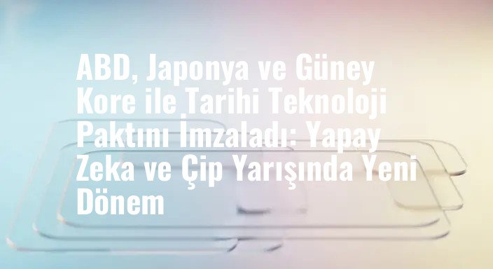 ABD, Japonya ve Güney Kore ile Tarihi Teknoloji Paktını İmzaladı: Yapay Zeka ve Çip Yarışında Yeni Dönem
