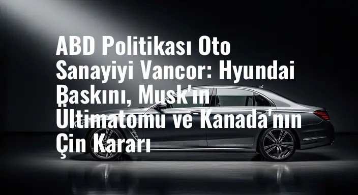 ABD Politikası Oto Sanayiyi Vancor: Hyundai Baskını, Musk'ın Ültimatomu ve Kanada'nın Çin Kararı