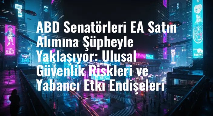 ABD Senatörleri EA Satın Alımına Şüpheyle Yaklaşıyor: Ulusal Güvenlik Riskleri ve Yabancı Etki Endişeleri