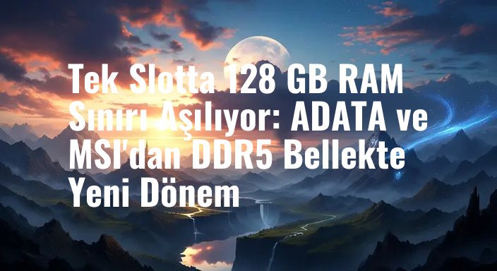 Tek Slotta 128 GB RAM Sınırı Aşılıyor: ADATA ve MSI'dan DDR5 Bellekte Yeni Dönem
