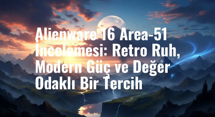 Alienware 16 Area-51 İncelemesi: Retro Ruh, Modern Güç ve Değer Odaklı Bir Tercih