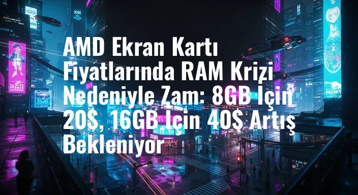 AMD Ekran Kartı Fiyatlarında RAM Krizi Nedeniyle Zam: 8GB İçin 20$, 16GB İçin 40$ Artış Bekleniyor