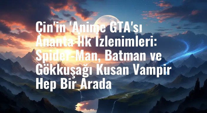 Çin'in 'Anime GTA'sı Ananta İlk İzlenimleri: Spider-Man, Batman ve Gökkuşağı Kusan Vampir Hep Bir Arada