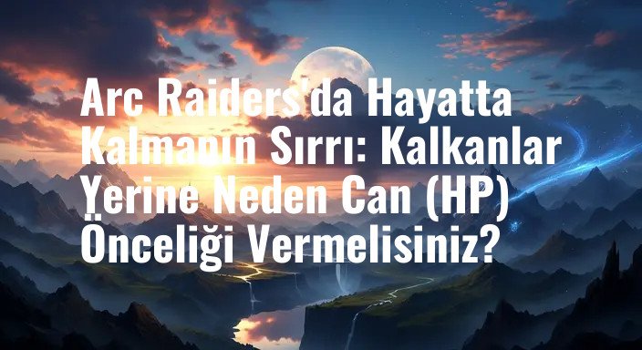 Arc Raiders'da Hayatta Kalmanın Sırrı: Kalkanlar Yerine Neden Can (HP) Önceliği Vermelisiniz?