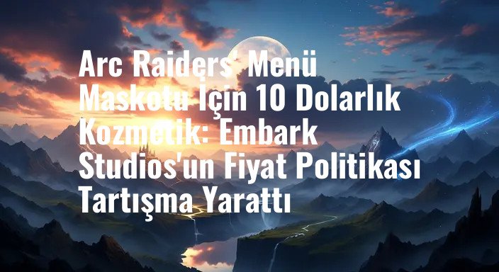 Arc Raiders' Menü Maskotu İçin 10 Dolarlık Kozmetik: Embark Studios'un Fiyat Politikası Tartışma Yarattı