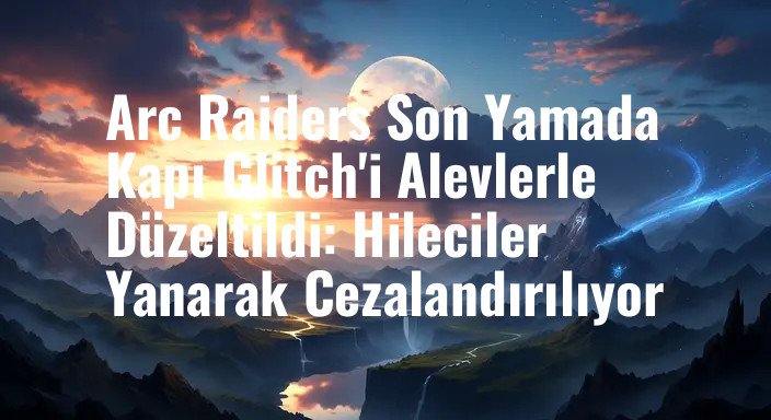 Arc Raiders Son Yamada Kapı Glitch'i Alevlerle Düzeltildi: Hileciler Yanarak Cezalandırılıyor