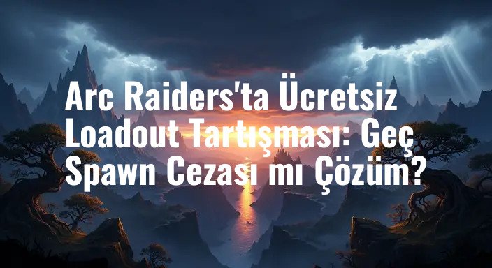 Arc Raiders'ta Ücretsiz Loadout Tartışması: Geç Spawn Cezası mı Çözüm?