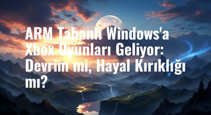 ARM Tabanlı Windows'a Xbox Oyunları Geliyor: Devrim mi, Hayal Kırıklığı mı?