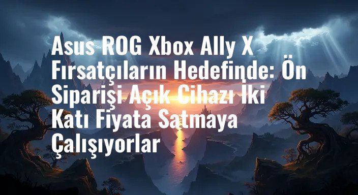 Asus ROG Xbox Ally X Fırsatçıların Hedefinde: Ön Siparişi Açık Cihazı İki Katı Fiyata Satmaya Çalışıyorlar