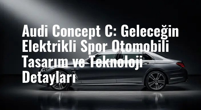 Audi Concept C: Geleceğin Elektrikli Spor Otomobili Tasarım ve Teknoloji Detayları