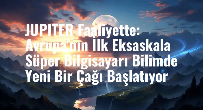 JUPITER Faaliyette: Avrupa'nın İlk Eksaskala Süper Bilgisayarı Bilimde Yeni Bir Çağı Başlatıyor