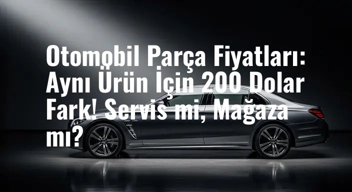 Otomobil Parça Fiyatları: Aynı Ürün İçin 200 Dolar Fark! Servis mi, Mağaza mı?