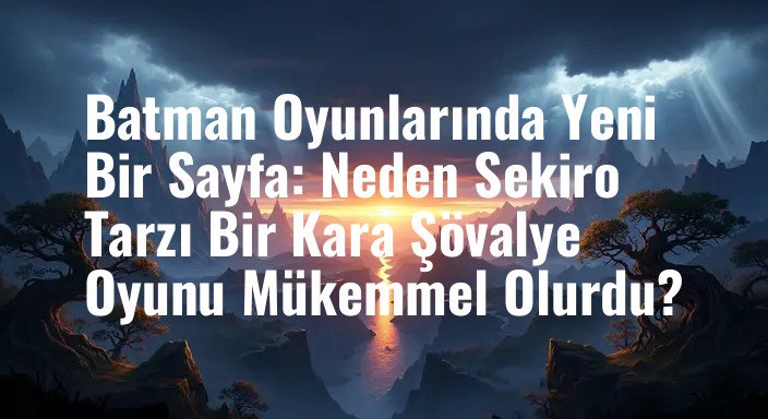 Batman Oyunlarında Yeni Bir Sayfa: Neden Sekiro Tarzı Bir Kara Şövalye Oyunu Mükemmel Olurdu?