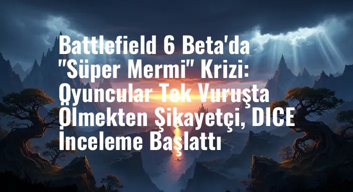 Battlefield 6 Beta'da "Süper Mermi" Krizi: Oyuncular Tek Vuruşta Ölmekten Şikayetçi, DICE İnceleme Başlattı