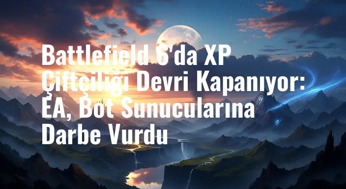 Battlefield 6'da XP Çiftçiliği Devri Kapanıyor: EA, Bot Sunucularına Darbe Vurdu