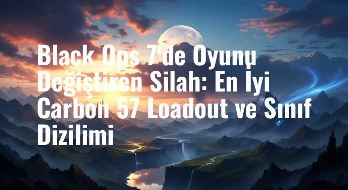 Black Ops 7'de Oyunu Değiştiren Silah: En İyi Carbon 57 Loadout ve Sınıf Dizilimi