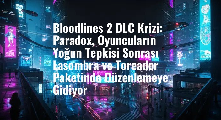 Bloodlines 2 DLC Krizi: Paradox, Oyuncuların Yoğun Tepkisi Sonrası Lasombra ve Toreador Paketinde Düzenlemeye Gidiyor