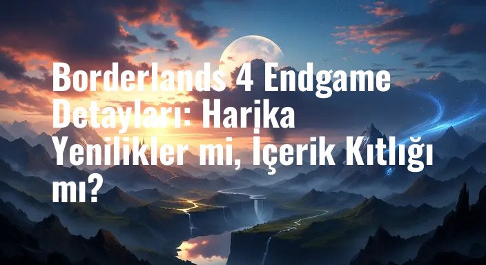 Borderlands 4 Endgame Detayları: Harika Yenilikler mi, İçerik Kıtlığı mı?