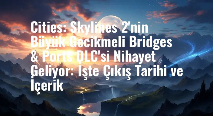 Cities: Skylines 2'nin Büyük Gecikmeli Bridges & Ports DLC'si Nihayet Geliyor: İşte Çıkış Tarihi ve İçerik