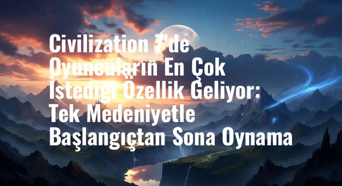 Civilization 7'de Oyuncuların En Çok İstediği Özellik Geliyor: Tek Medeniyetle Başlangıçtan Sona Oynama