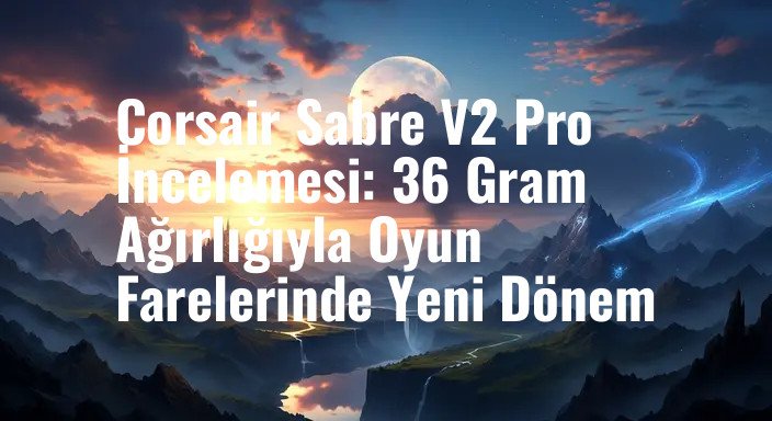 Corsair Sabre V2 Pro İncelemesi: 36 Gram Ağırlığıyla Oyun Farelerinde Yeni Dönem