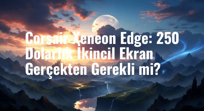 Corsair Xeneon Edge: 250 Dolarlık İkincil Ekran Gerçekten Gerekli mi?