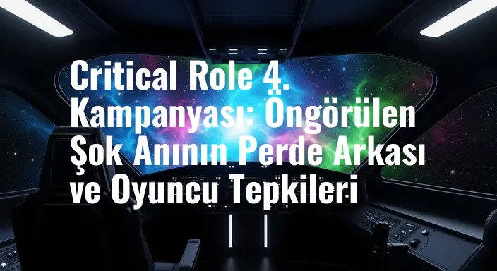 Critical Role 4. Kampanyası: Öngörülen Şok Anının Perde Arkası ve Oyuncu Tepkileri