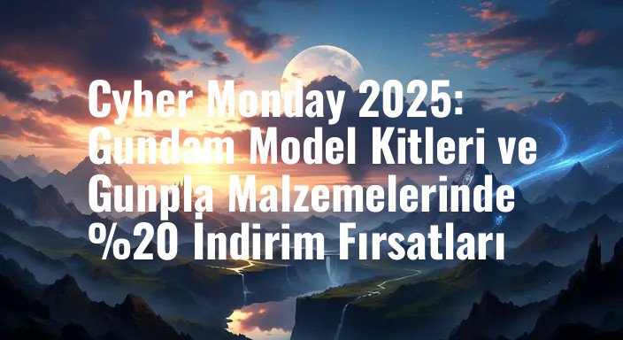 Cyber Monday 2025: Gundam Model Kitleri ve Gunpla Malzemelerinde %20 İndirim Fırsatları
