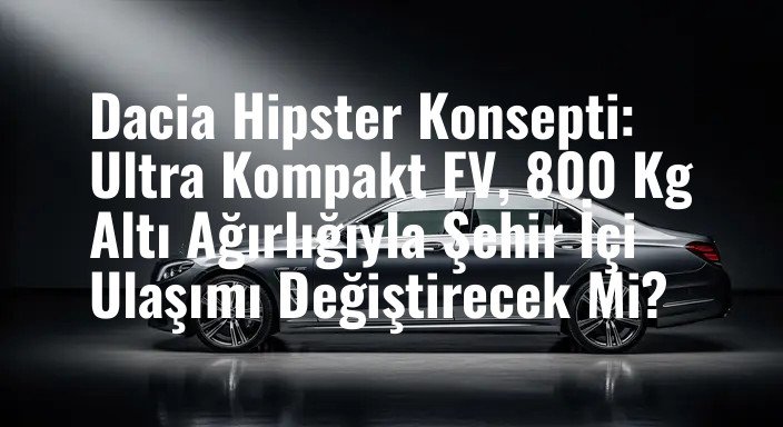 Dacia Hipster Konsepti: Ultra Kompakt EV, 800 Kg Altı Ağırlığıyla Şehir İçi Ulaşımı Değiştirecek Mi?