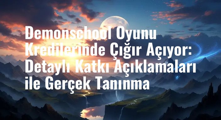 Demonschool Oyunu Kredilerinde Çığır Açıyor: Detaylı Katkı Açıklamaları ile Gerçek Tanınma