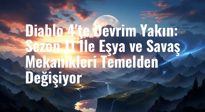 Diablo 4'te Devrim Yakın: Sezon 11 İle Eşya ve Savaş Mekanikleri Temelden Değişiyor