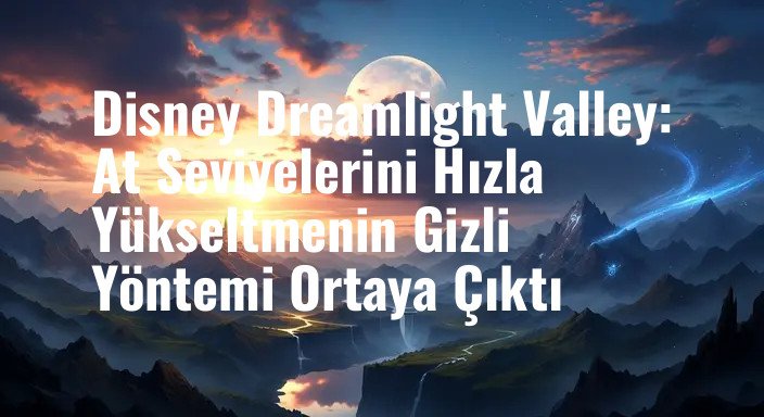 Disney Dreamlight Valley: At Seviyelerini Hızla Yükseltmenin Gizli Yöntemi Ortaya Çıktı