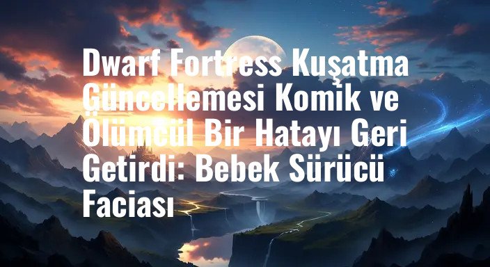 Dwarf Fortress Kuşatma Güncellemesi Komik ve Ölümcül Bir Hatayı Geri Getirdi: Bebek Sürücü Faciası