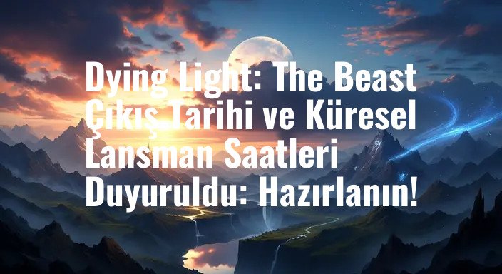 Dying Light: The Beast Çıkış Tarihi ve Küresel Lansman Saatleri Duyuruldu: Hazırlanın!