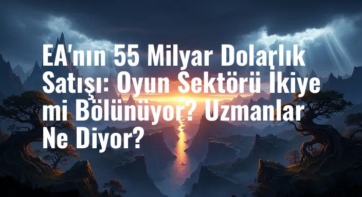 EA'nın 55 Milyar Dolarlık Satışı: Oyun Sektörü İkiye mi Bölünüyor? Uzmanlar Ne Diyor?