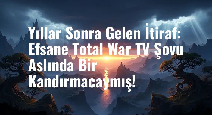 Yıllar Sonra Gelen İtiraf: Efsane Total War TV Şovu Aslında Bir Kandırmacaymış!