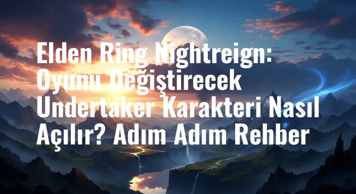 Elden Ring Nightreign: Oyunu Değiştirecek Undertaker Karakteri Nasıl Açılır? Adım Adım Rehber