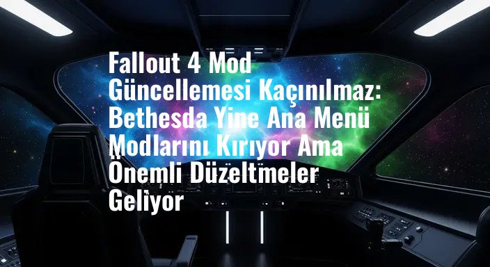 Fallout 4 Mod Güncellemesi Kaçınılmaz: Bethesda Yine Ana Menü Modlarını Kırıyor Ama Önemli Düzeltmeler Geliyor