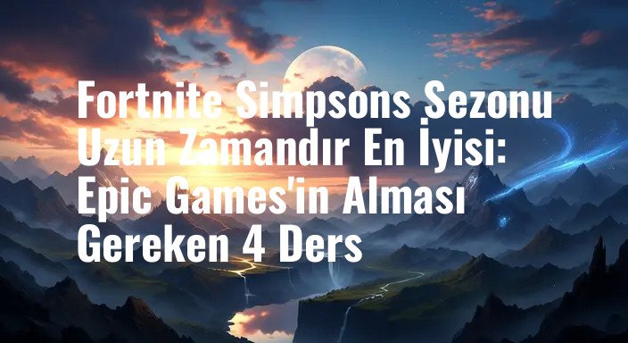 Fortnite Simpsons Sezonu Uzun Zamandır En İyisi: Epic Games'in Alması Gereken 4 Ders