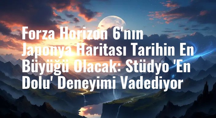 Forza Horizon 6'nın Japonya Haritası Tarihin En Büyüğü Olacak: Stüdyo 'En Dolu' Deneyimi Vadediyor