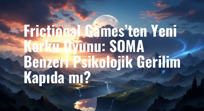 Frictional Games’ten Yeni Korku Oyunu: SOMA Benzeri Psikolojik Gerilim Kapıda mı?