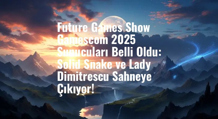 Future Games Show Gamescom 2025 Sunucuları Belli Oldu: Solid Snake ve Lady Dimitrescu Sahneye Çıkıyor!
