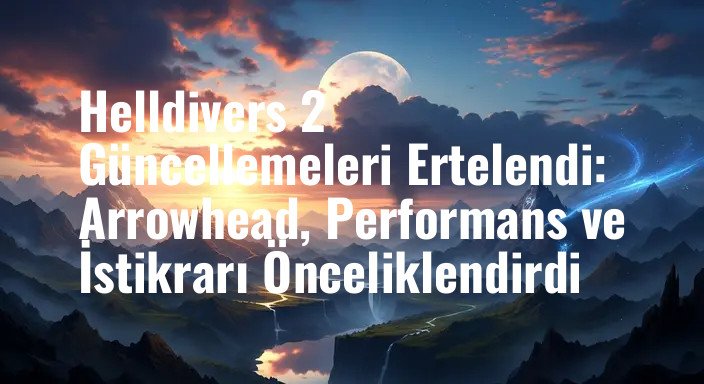 Helldivers 2 Güncellemeleri Ertelendi: Arrowhead, Performans ve İstikrarı Önceliklendirdi