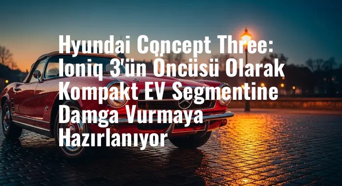 Hyundai Concept Three: Ioniq 3'ün Öncüsü Olarak Kompakt EV Segmentine Damga Vurmaya Hazırlanıyor