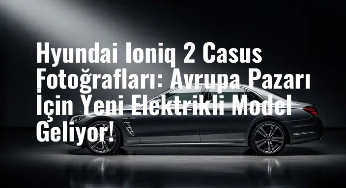 Hyundai Ioniq 2 Casus Fotoğrafları: Avrupa Pazarı İçin Yeni Elektrikli Model Geliyor!