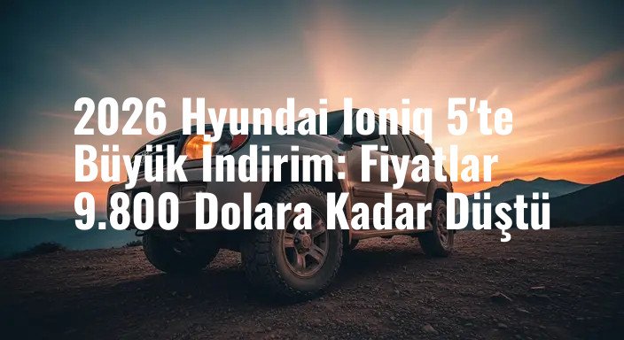 2026 Hyundai Ioniq 5'te Büyük İndirim: Fiyatlar 9.800 Dolara Kadar Düştü